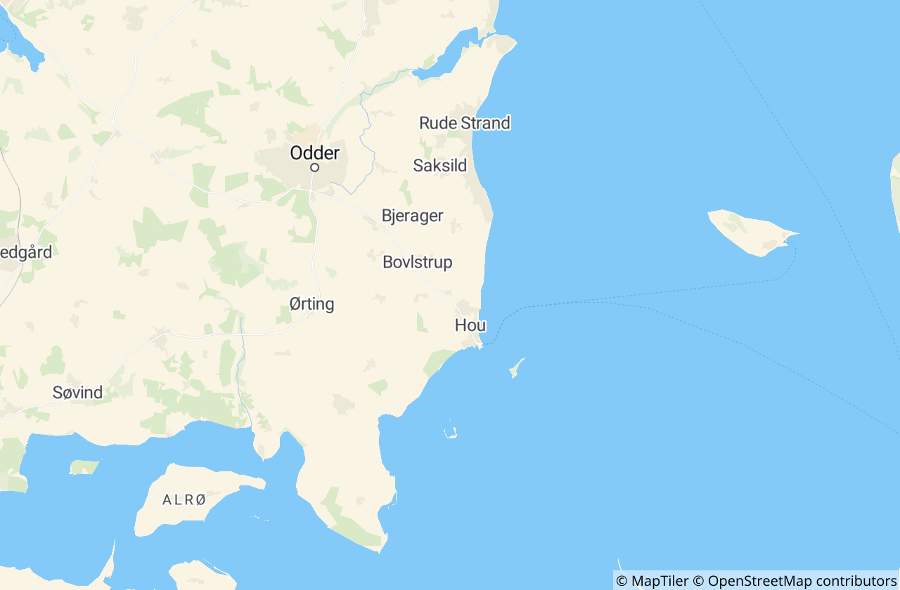 Kort over Odder Kommune