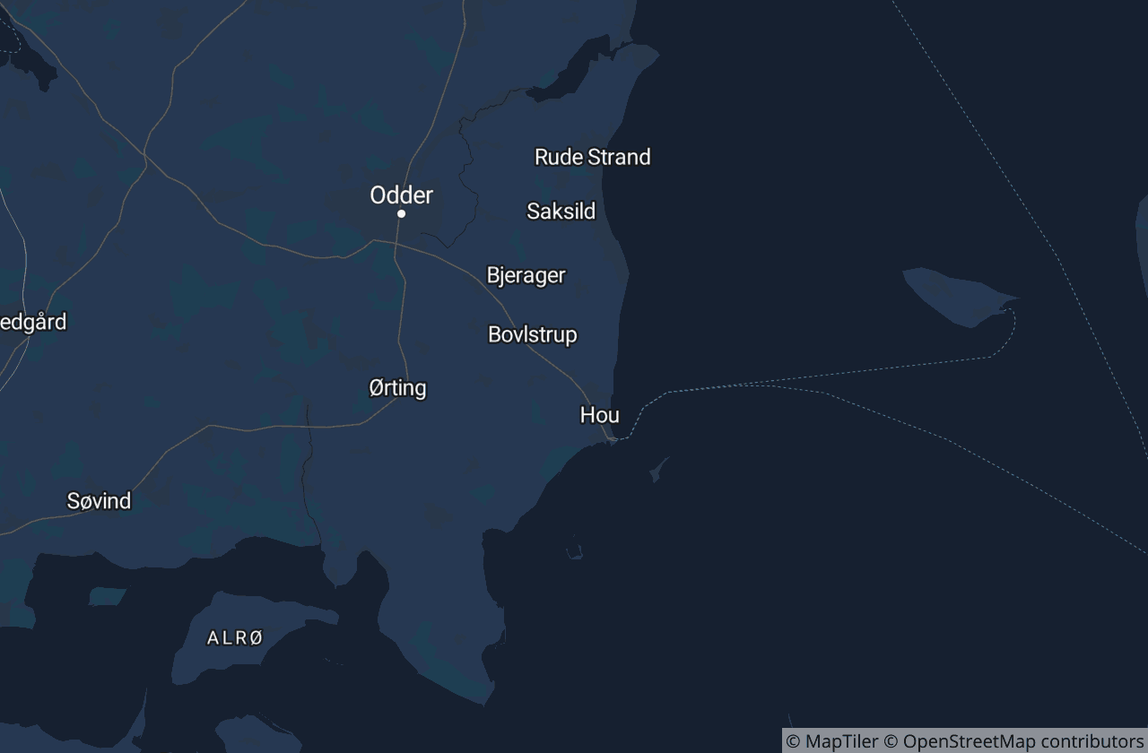 Kort over Odder Kommune