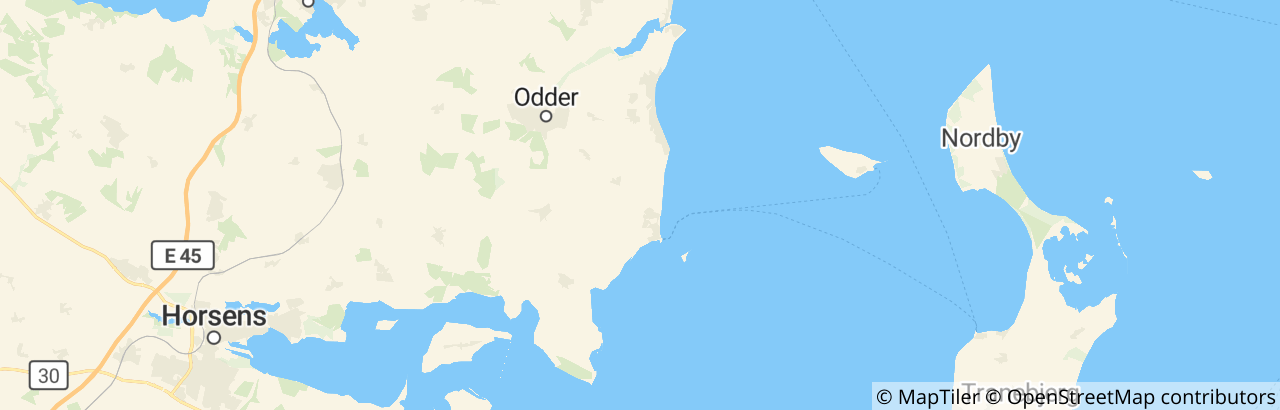 Kort over Odder Kommune