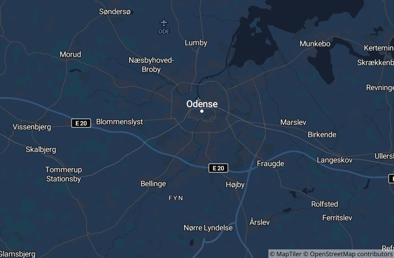 Kort over Odense Kommune