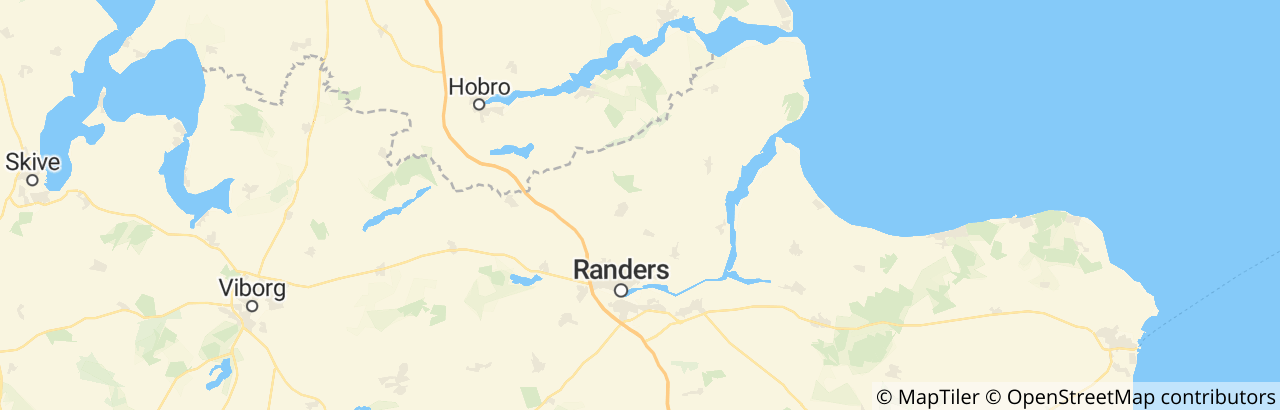 Kort over Randers Kommune