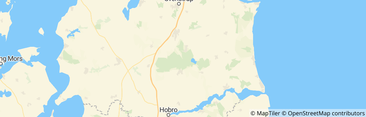 Kort over Rebild Kommune