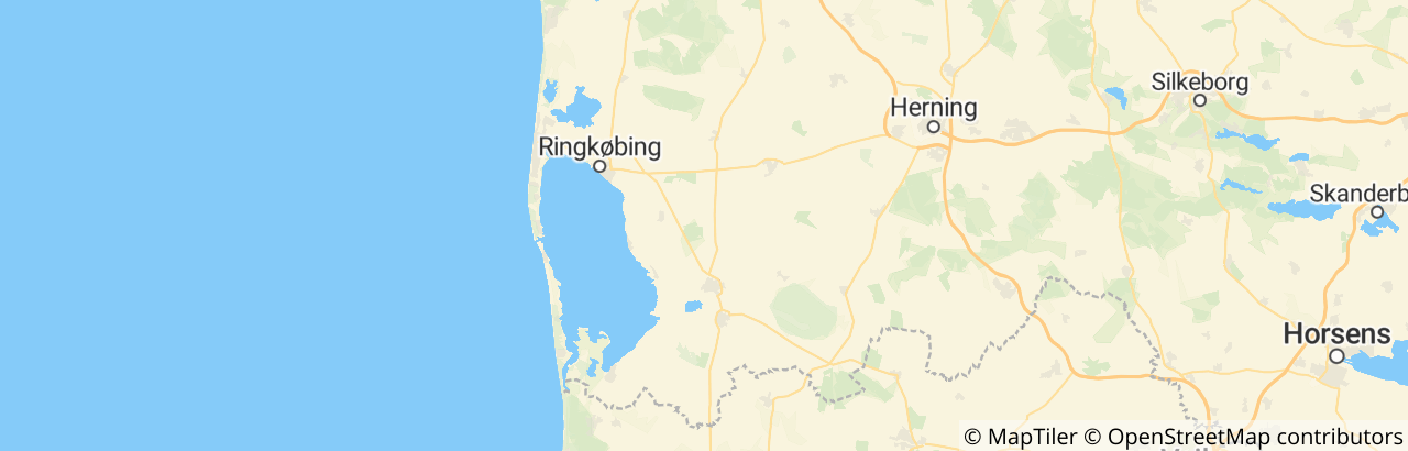 Kort over Ringkøbing-Skjern Kommune