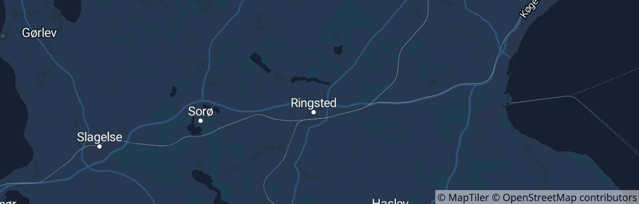 Kort over Ringsted Kommune