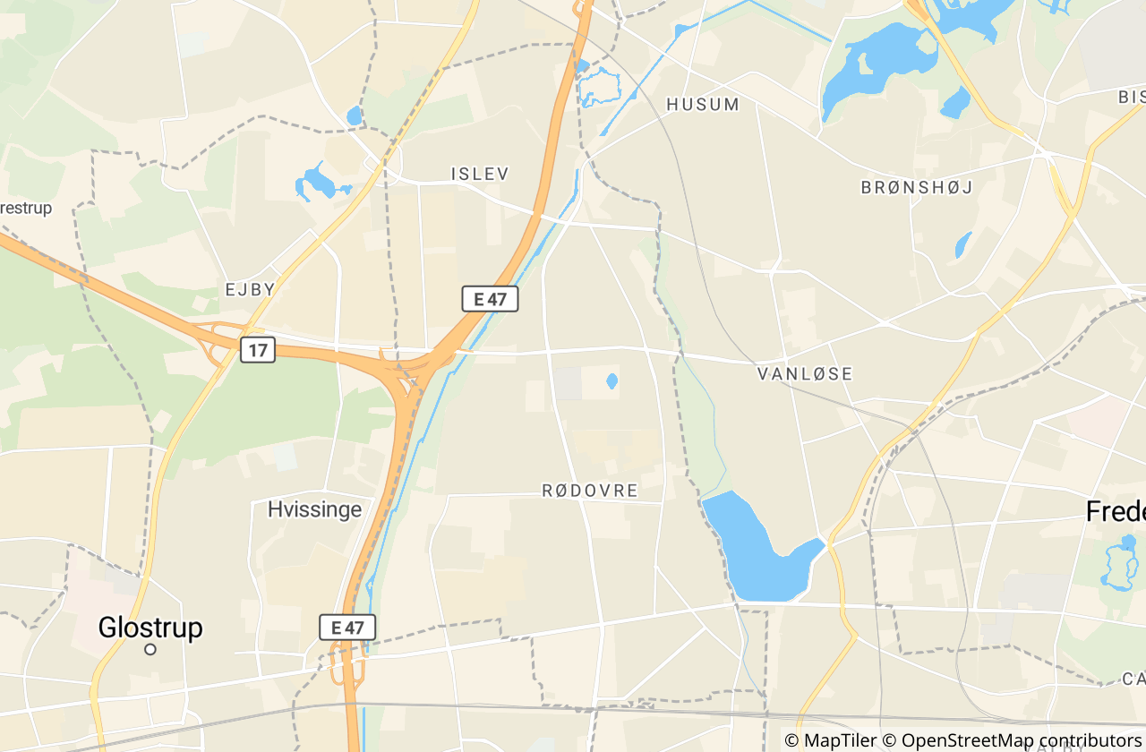 Kort over Rødovre Kommune