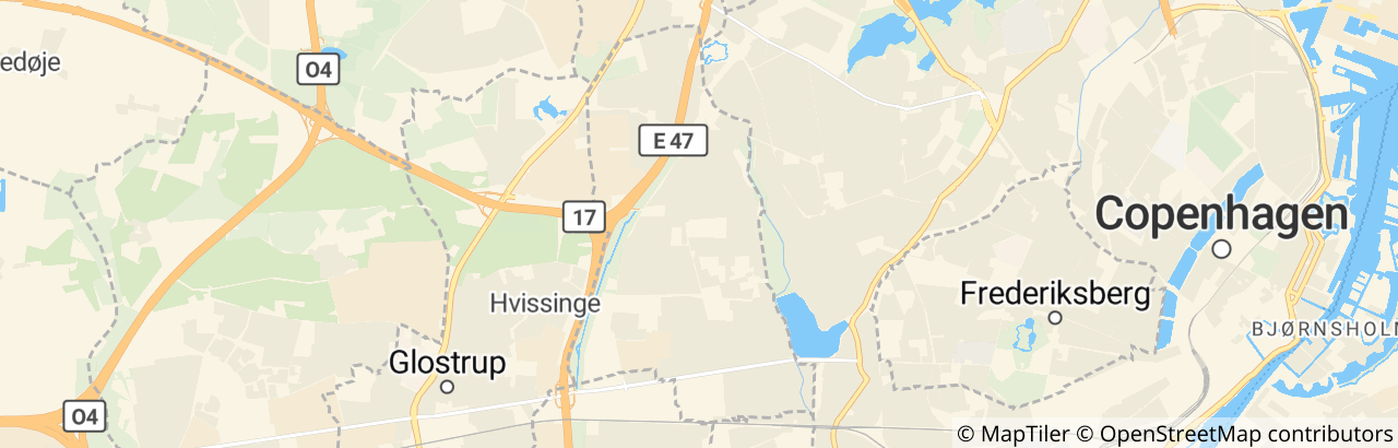 Kort over Rødovre Kommune