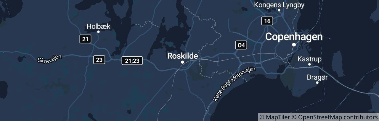 Kort over Roskilde Kommune