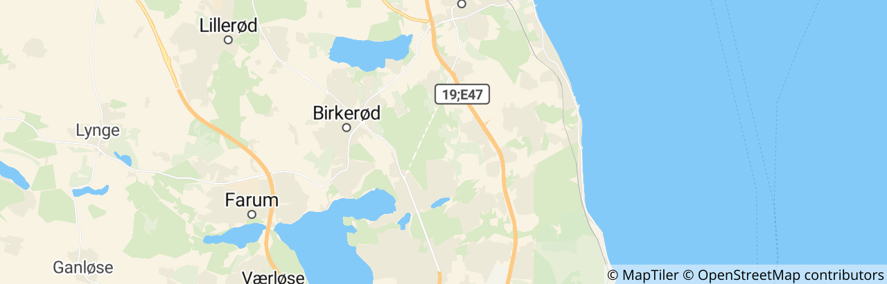 Kort over Rudersdal Kommune