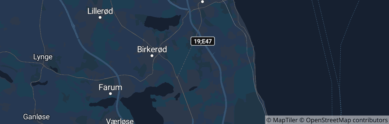 Kort over Rudersdal Kommune
