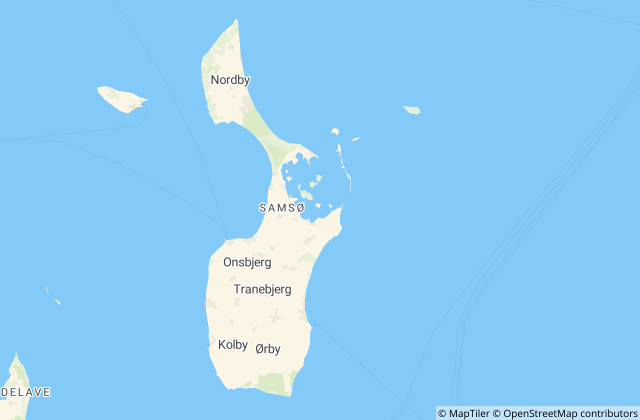 Kort over Samsø Kommune