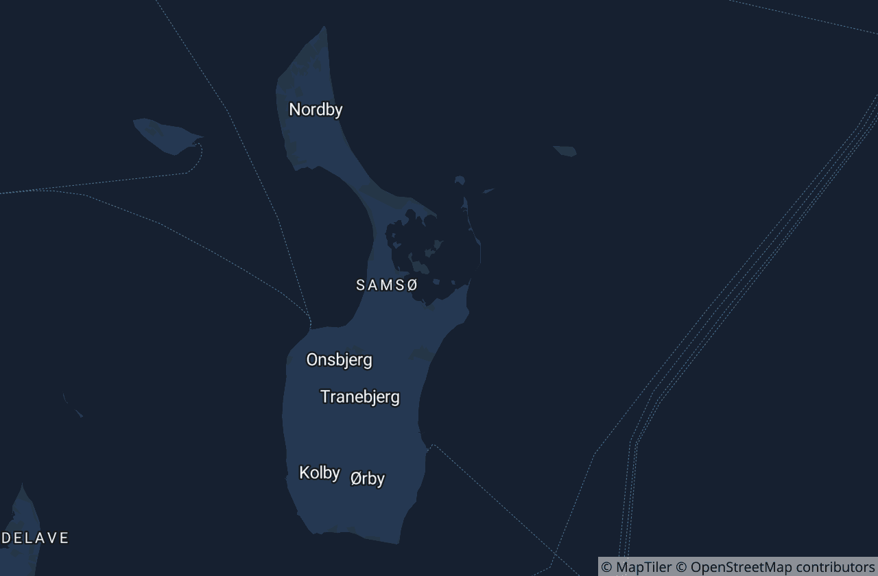 Kort over Samsø Kommune