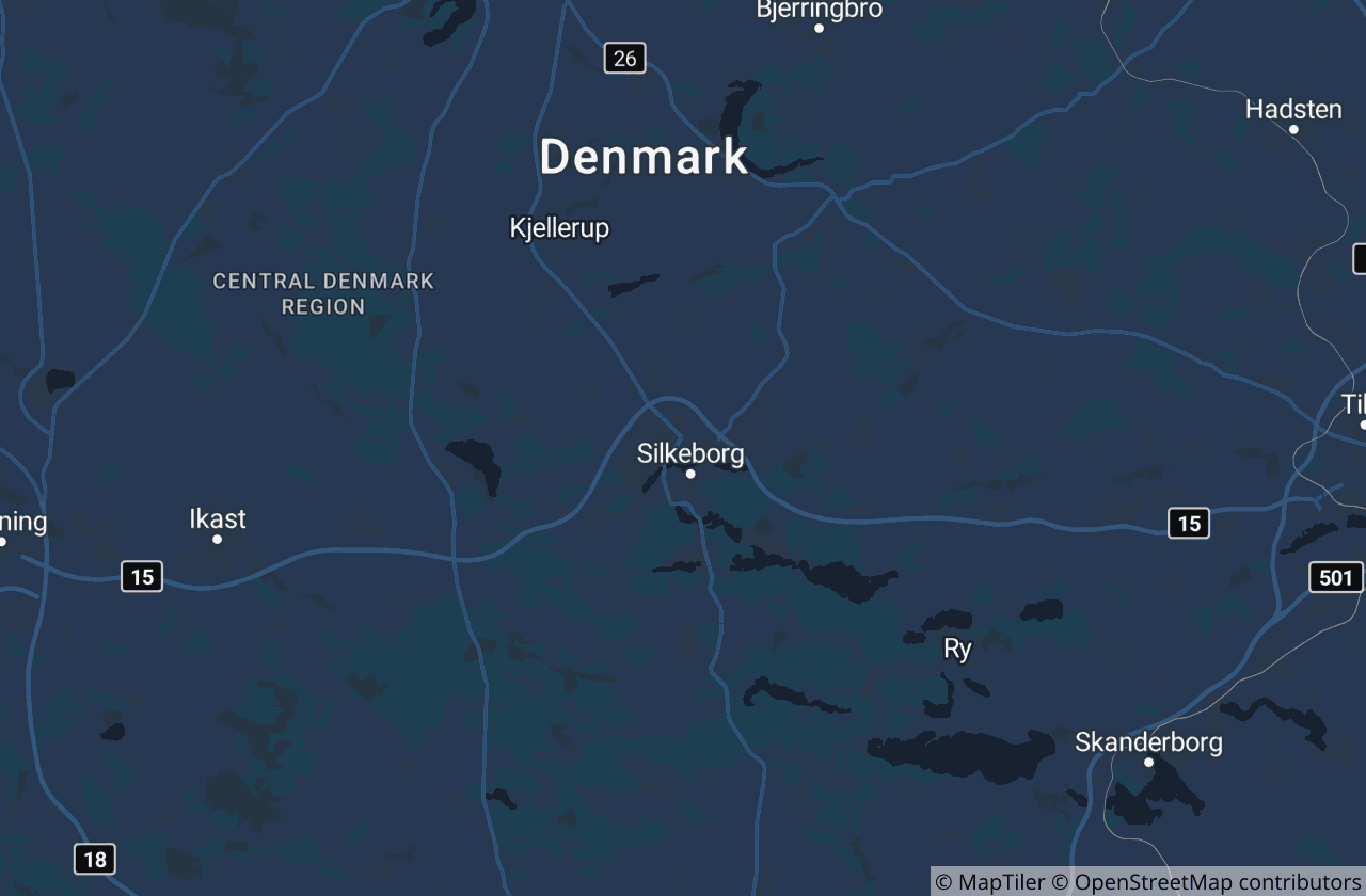 Kort over Silkeborg Kommune