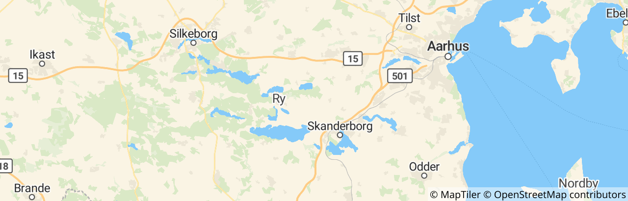 Kort over Skanderborg Kommune