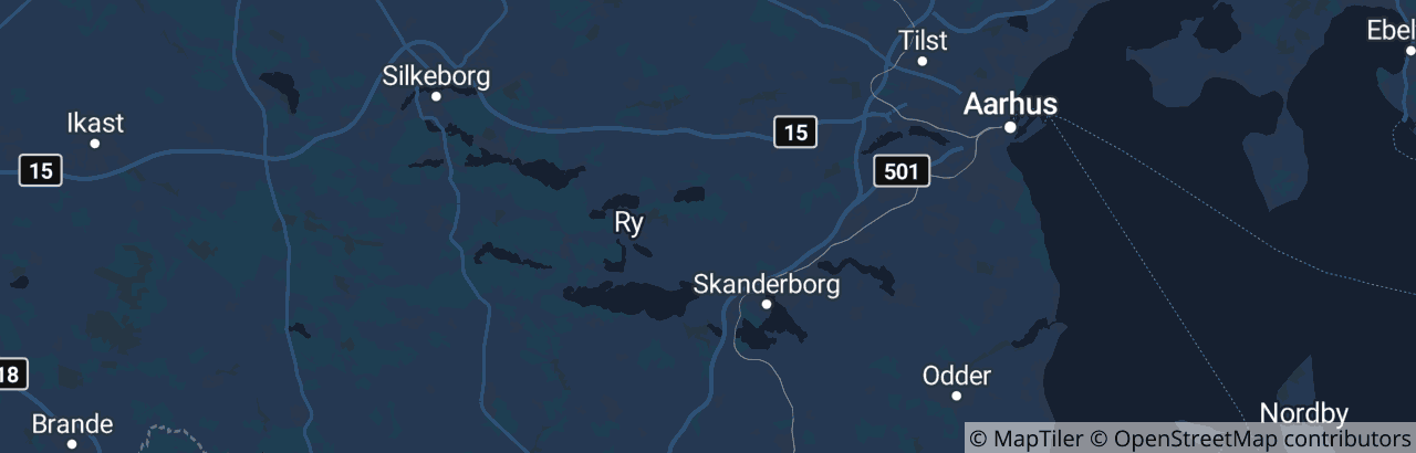 Kort over Skanderborg Kommune