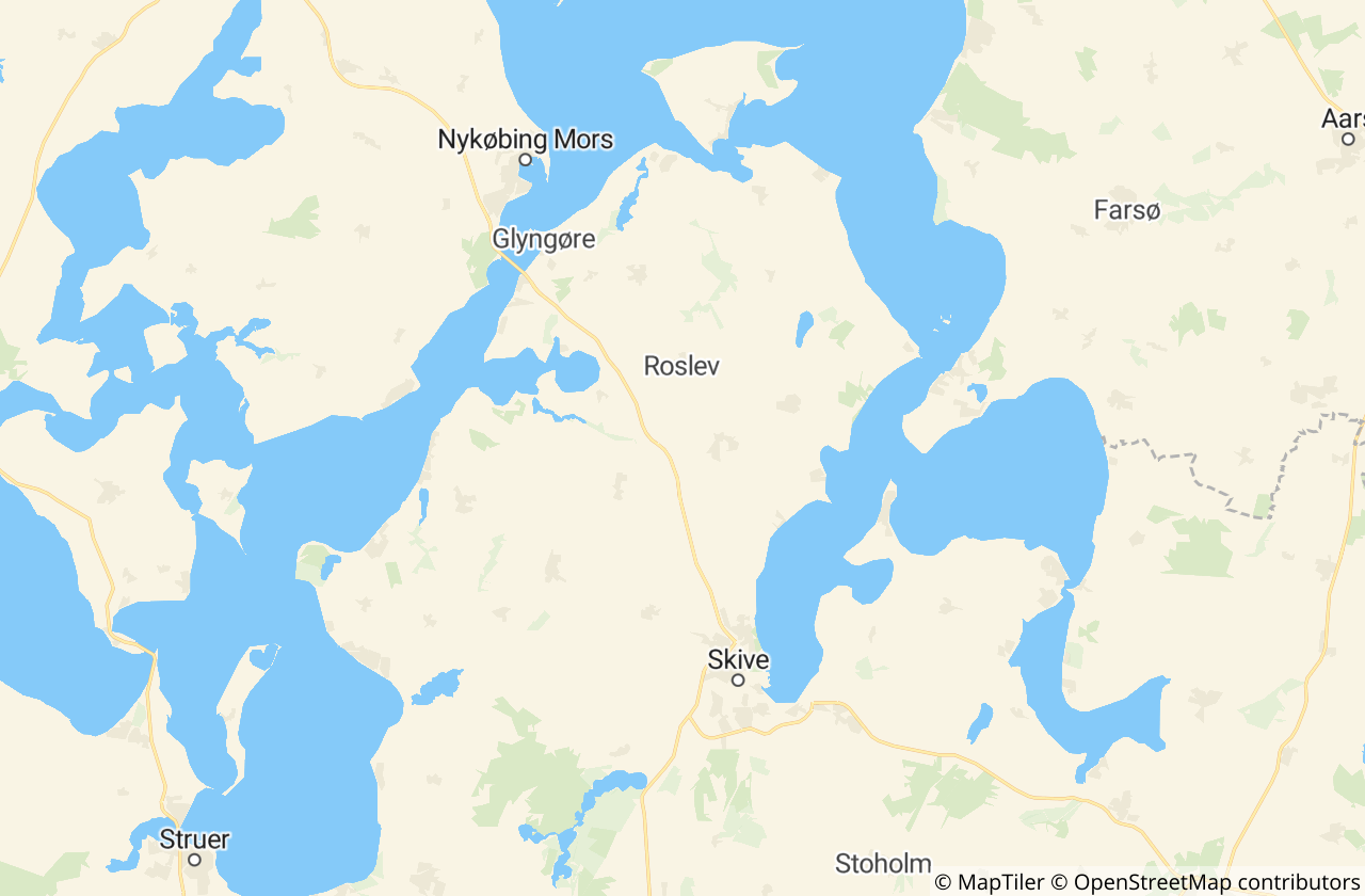 Kort over Skive Kommune