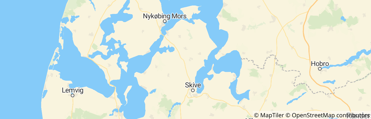 Kort over Skive Kommune