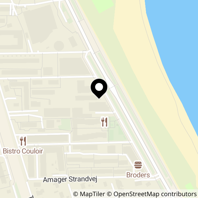 Kort over Amager Strandvej 124A