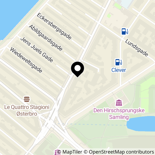 Kort over Øster Farimagsgade 16 B