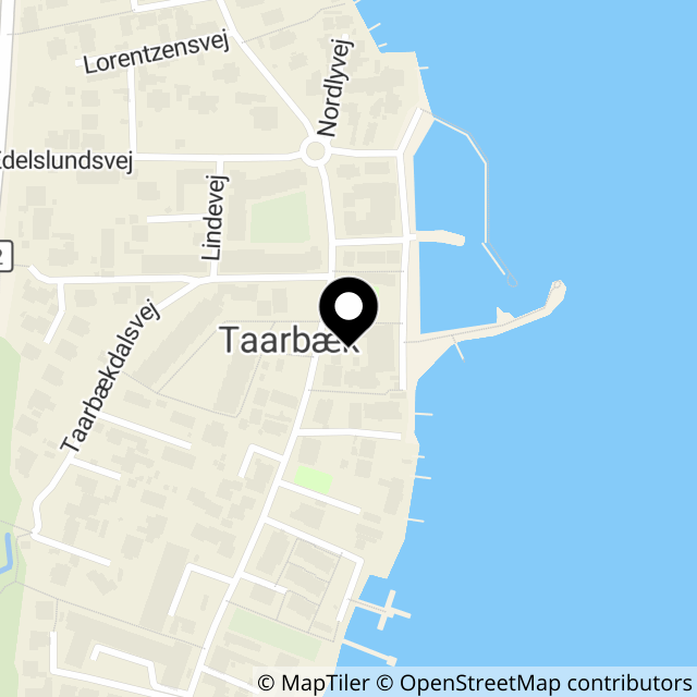 Kort over Taarbæk Strandvej 96