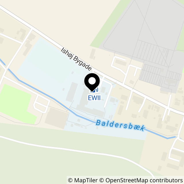 Kort over Ishøj Bygade 74 Ishøj