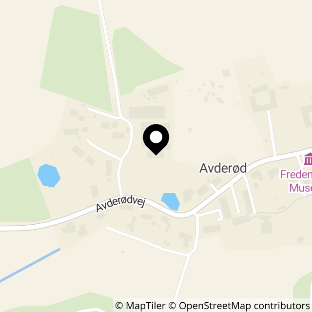 Kort over Avderødvej 32 A