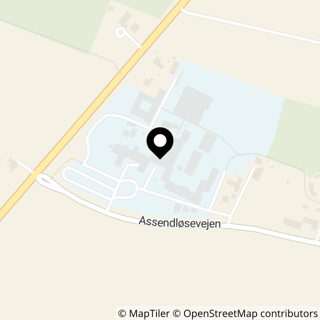 Kort over Assendløsevejen 1A Osted