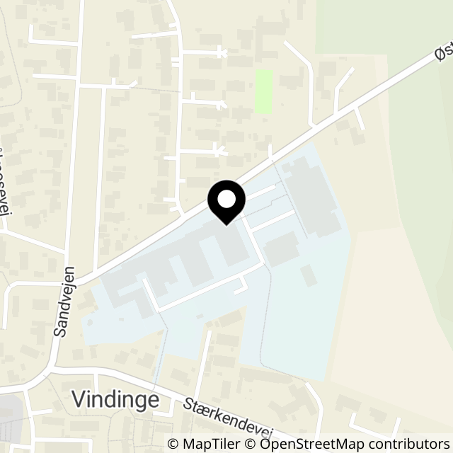 Kort over Østre Vindingevej 221A Vindinge