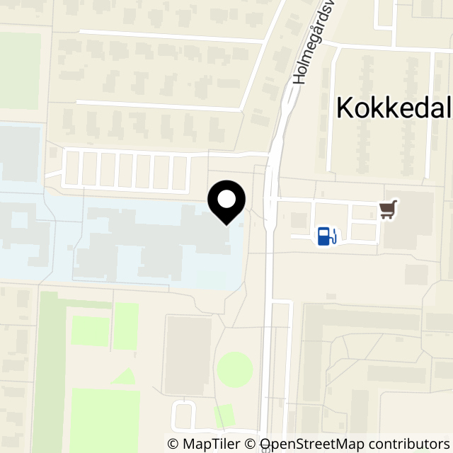 Kort over Holmegårdsvej 101-102