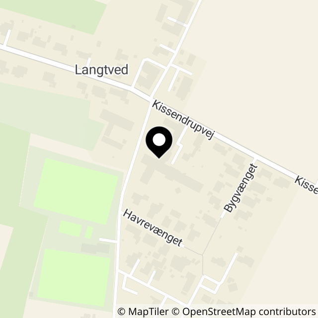 Kort over Langtvedvej 4B Langtved