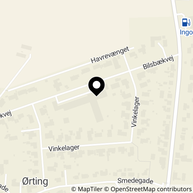 Kort over Bilsbækvej 11 Ørting