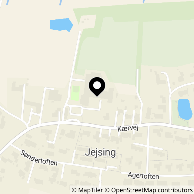 Kort over Kærvej 22 Jejsing