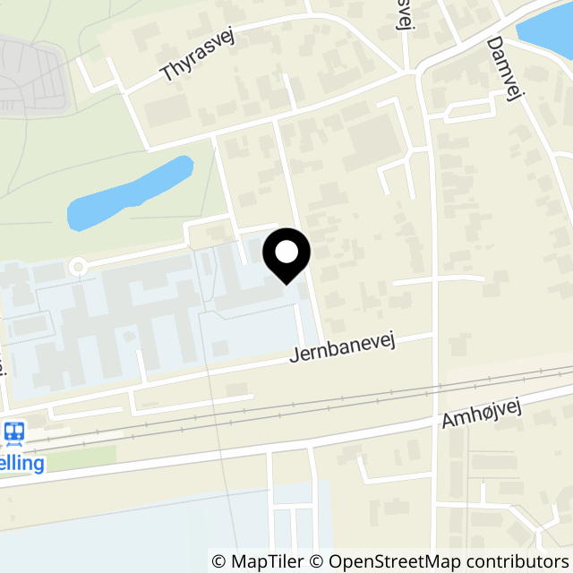 Kort over Jernbanevej 6A
