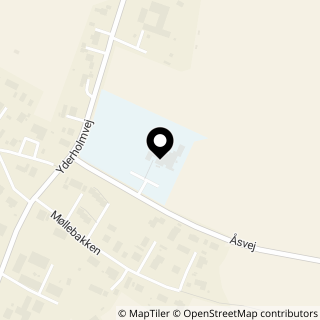 Kort over Åsvej 1 Jersie
