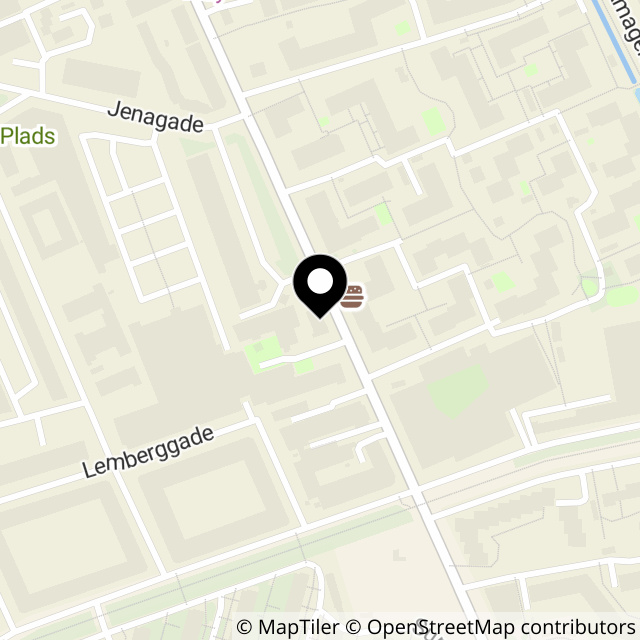 Kort over Strandlodsvej 38