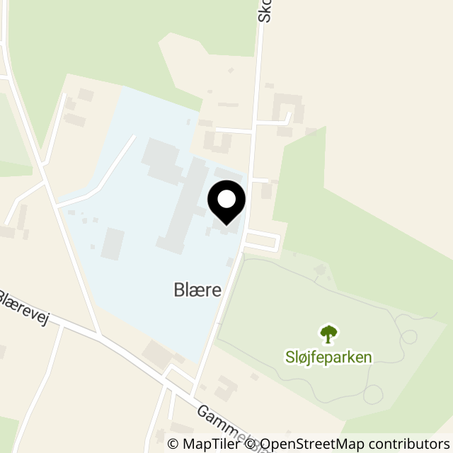 Kort over Skolevænget 3 Blære