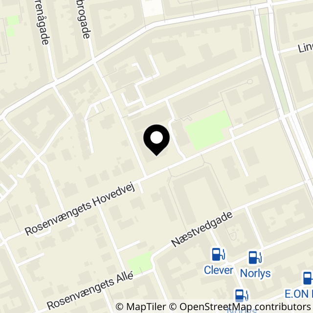 Kort over Rosenvængets Hovedvej 33