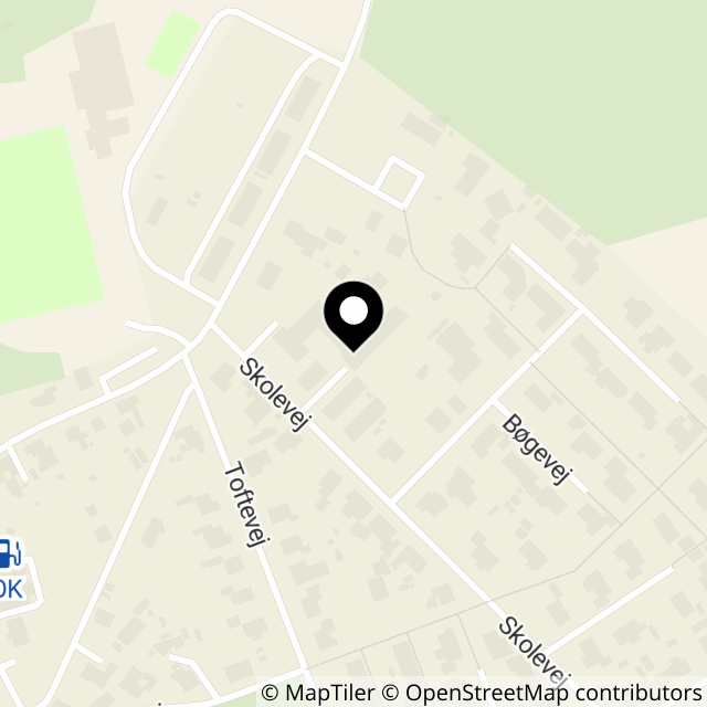 Kort over Skolevej 1, Pindstrup