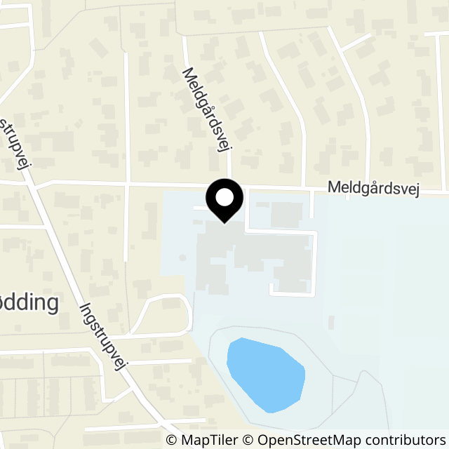 Kort over Meldgårdsvej 24 Rødding