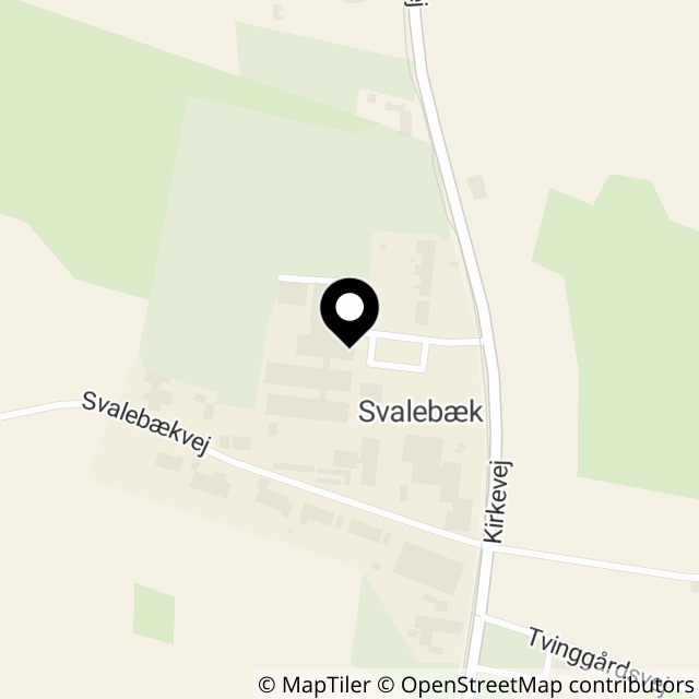 Kort over Kirkevej 18A Teestrup