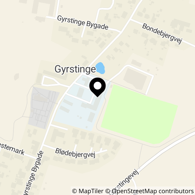 Kort over Gyrstinge Bygade 34