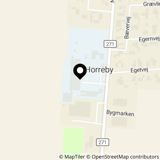 Kort over Horreby, Nykøbingvej 196