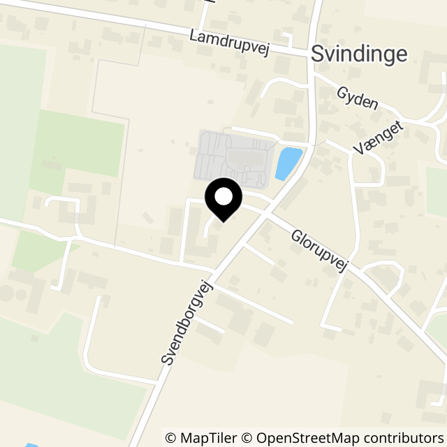 Kort over Svendborgvej 98, Svindinge