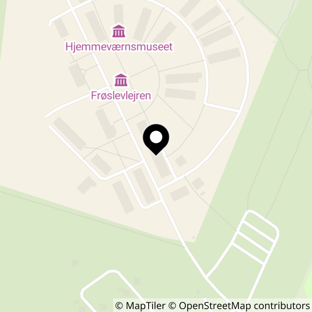 Kort over Lejrvej 85, Frøslevlejren