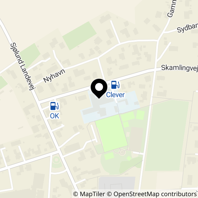 Kort over Skamlingvejen 163