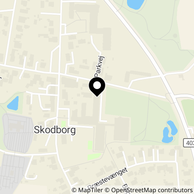 Kort over Parkvej 4, Skodborg
