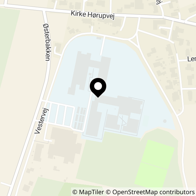 Kort over Vestervej 42 Kirke Hørup