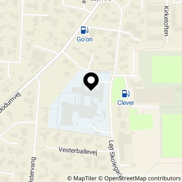 Kort over Løjt Skolegade 14