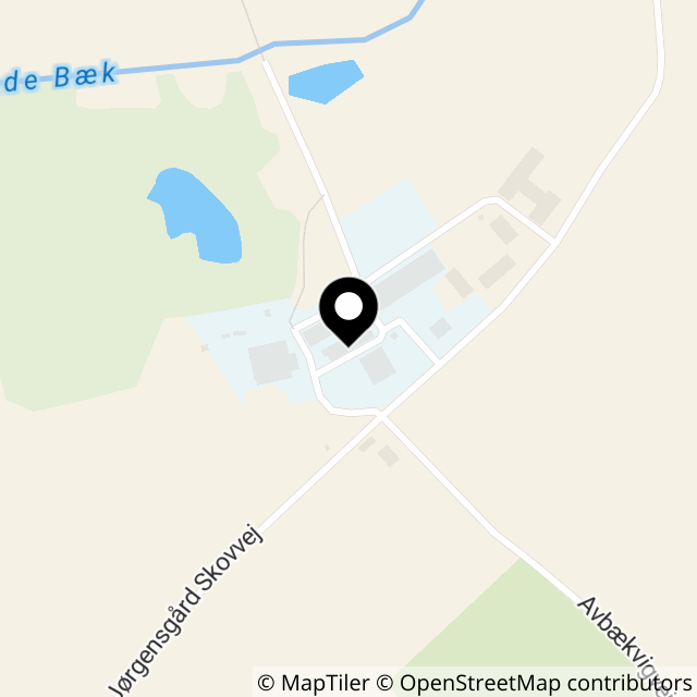 Kort over Jørgensgård Skovvej 101
