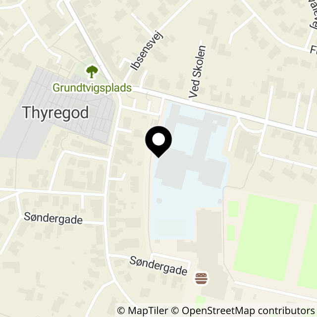 Kort over Skolegade 4A Thyregod