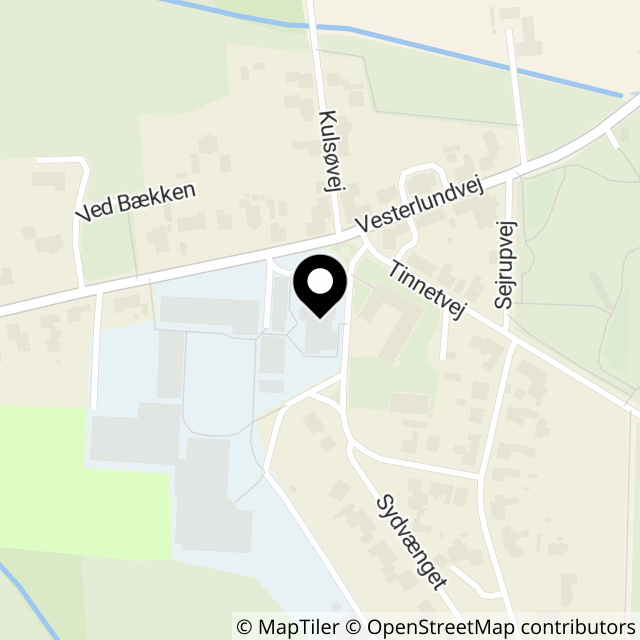 Kort over Vesterlundvej 33